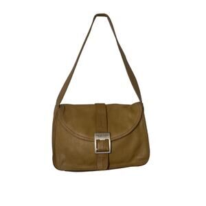 Kenneth Cole Reaction Camel Leather Shoulder Bag